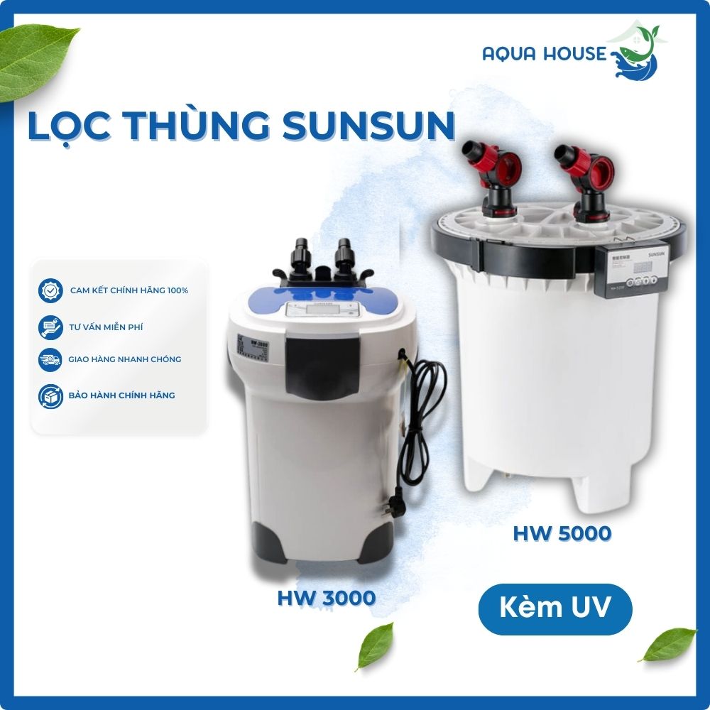 LỌC THÙNG SUNSUN HW 3000 - HW 5000 KÈM ĐÈN UV DIỆT KHUẨN 6 CHẾ ĐỘ ĐIỀU KHIỂN 11 Lọc thùng SunSun HW 3000/5000 với thiết kế đơn giản và đẹp mắt