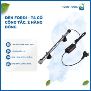 ĐÈN FORT DI - T4 CÓ CÔNG TẮC, 2 HÀNG BÓNG