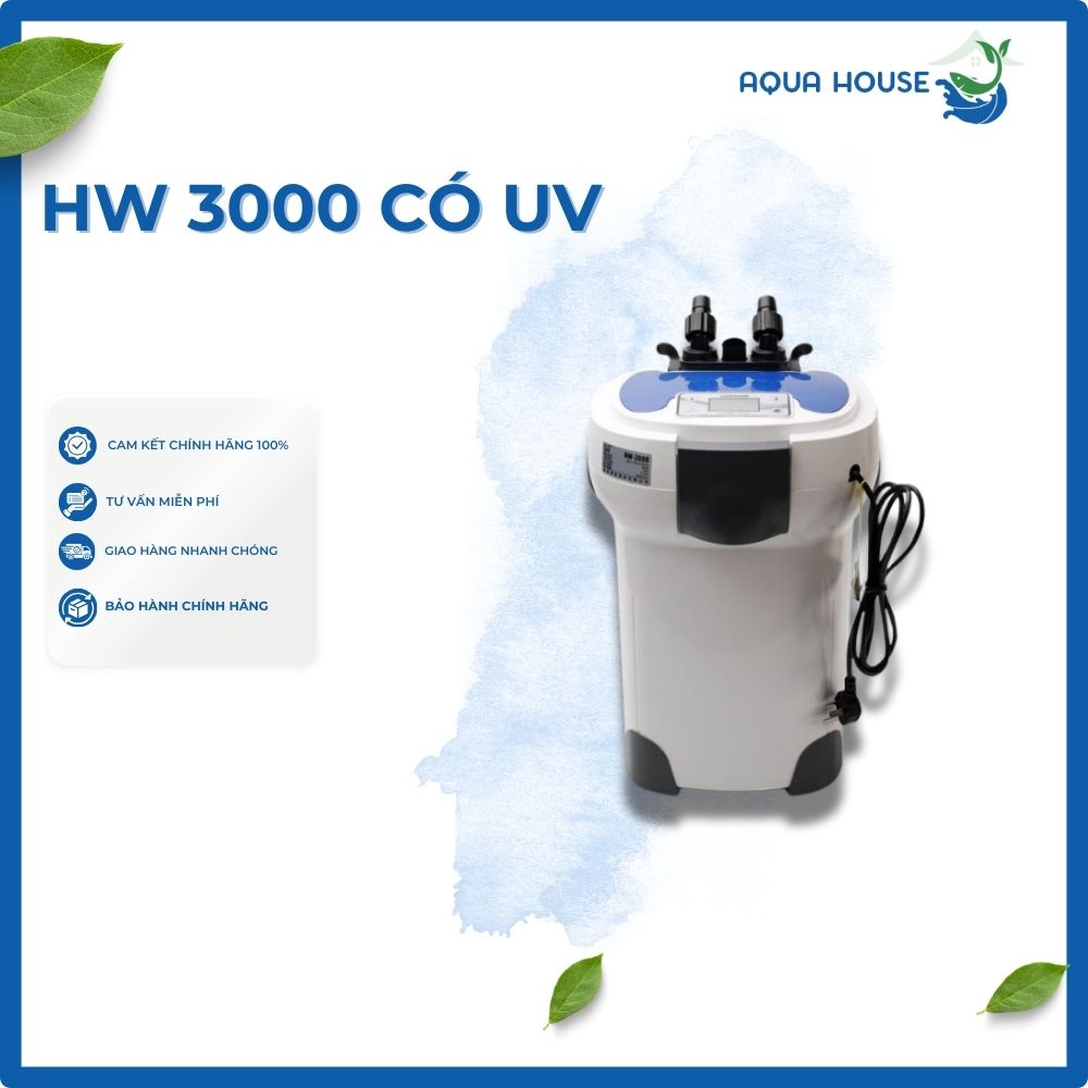 LỌC THÙNG SUNSUN HW 3000 - HW 5000 KÈM ĐÈN UV DIỆT KHUẨN 6 CHẾ ĐỘ ĐIỀU KHIỂN - HW3000 CÓ UV