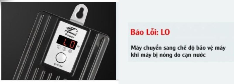 Máy bơm Periha Pb Giá Tốt - Tiết Kiệm Điện - Điều Chỉnh Lưu Lượng 3 Chế Độ 21 LỖI “LO” TẮT MÁY VÀ BỔ SUNG THÊM NƯỚC CHO HỒ CÁ KOI , CÓ GẮN CẢM BIẾN CHÔNG CẠN