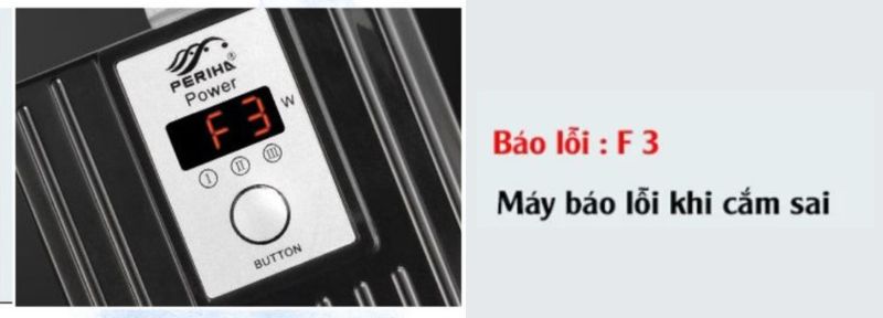 Máy bơm Periha Pb Giá Tốt - Tiết Kiệm Điện - Điều Chỉnh Lưu Lượng 3 Chế Độ 23 LỖI “F3” CẮM GIÁC CẮM 4 CHÂN LỆCH VỚI GIÁC CẮM CỦA BẢNG ĐIỀU KHIỂN