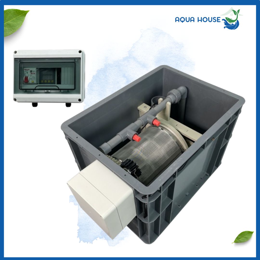 Máy Tách Phân Cặn Tự Động Drum Filter – Giải Pháp Lọc Nước Hiện Đại Cho Hồ Cá Koi 34 Dòng Drum PVC – Giá tốt, phù hợp hồ nhỏ và vừa