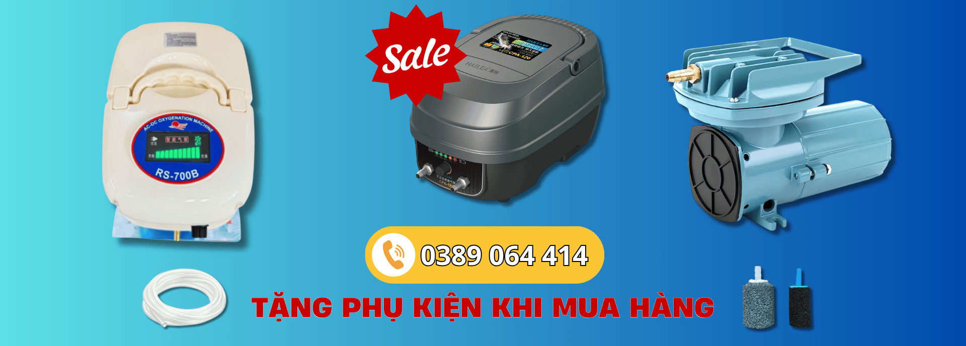 Top Máy Sủi Oxy Tích Điện Đáng Mua Nhất 5 may sui oxy tich dien tang phu kien