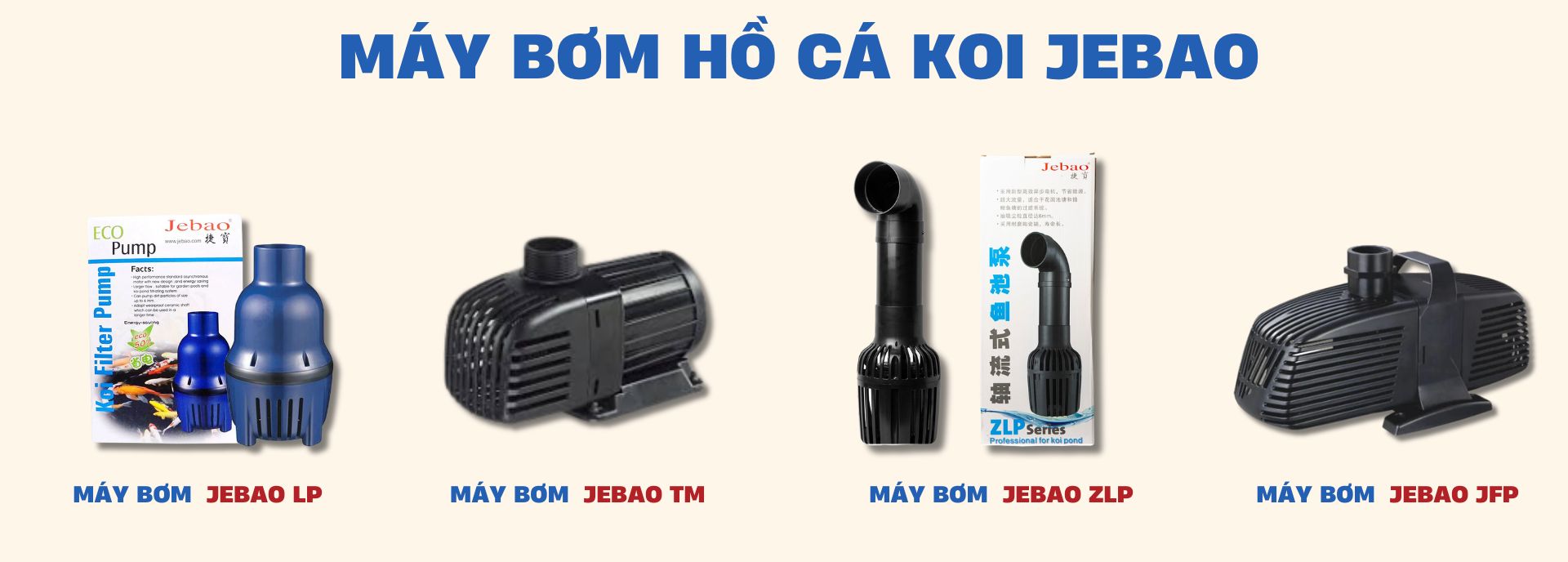 MÁY BƠM HỒ CÁ KOI JEBAO