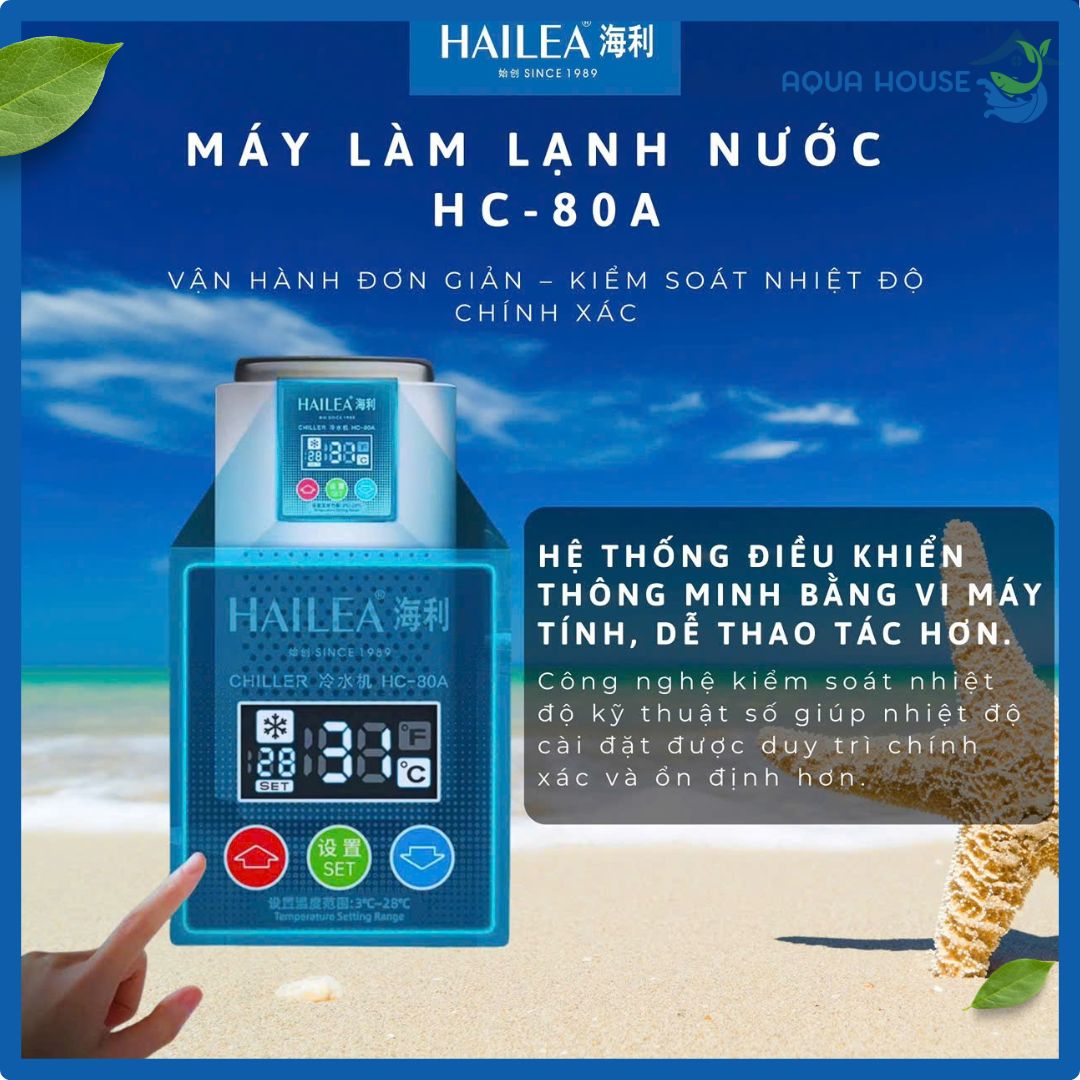Máy Làm Lạnh Nước Hailea HC-80A 5 bảng điều khiển máy làm lạnh nước hc 80a