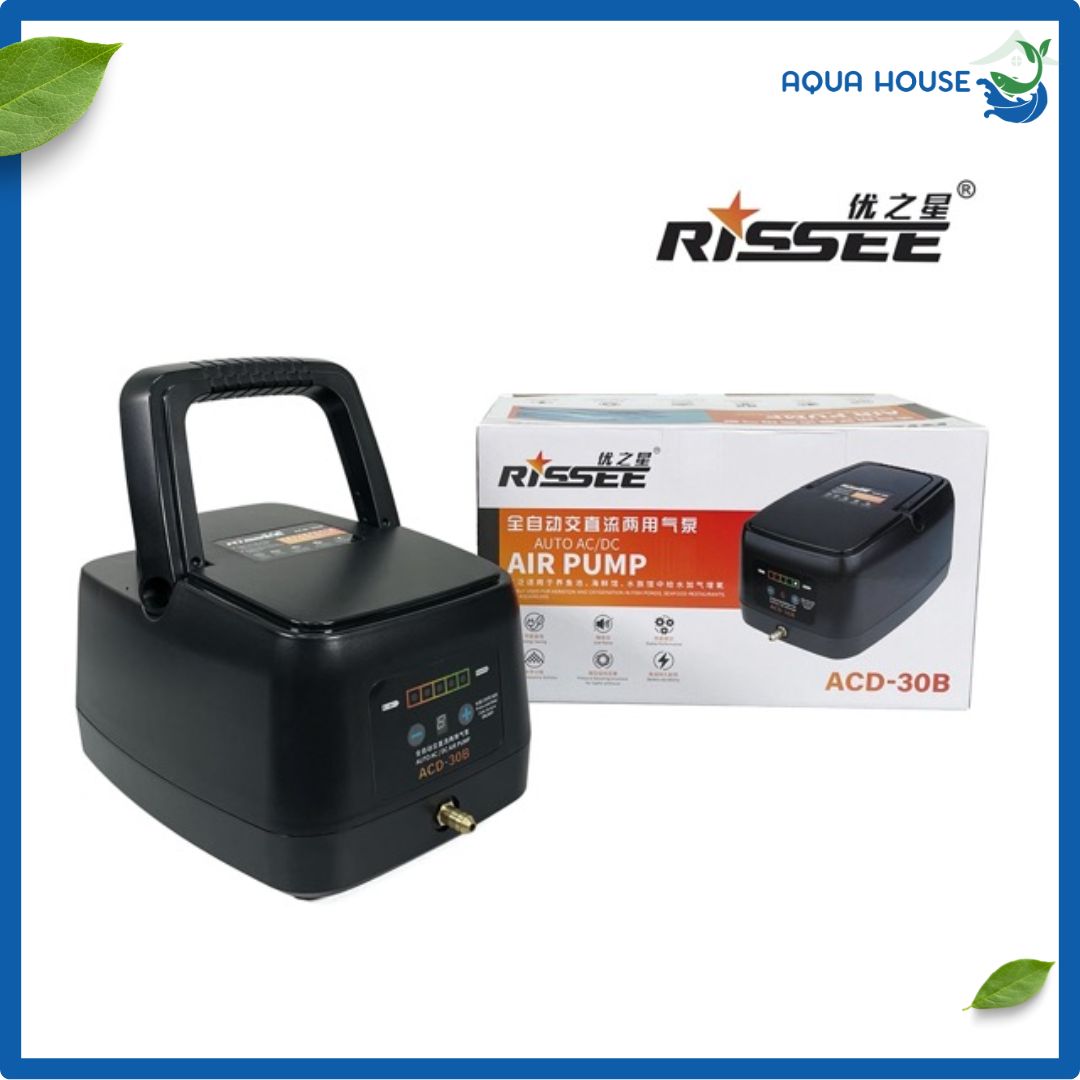 Máy sục khí tích điện Rissee ACD 80B - 30B Cho Hồ Cá koi 8 Máy sục khí tích điện Rissee ACD 30B