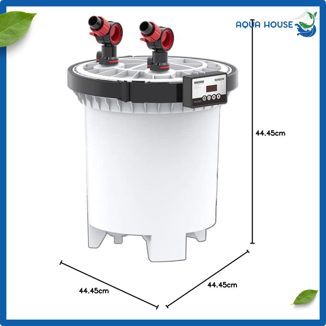 Lọc Thùng Sunsun HW 5000 Có UV Diệt Khuẩn 10 kích thước lọc thùng SunSun HW 5000