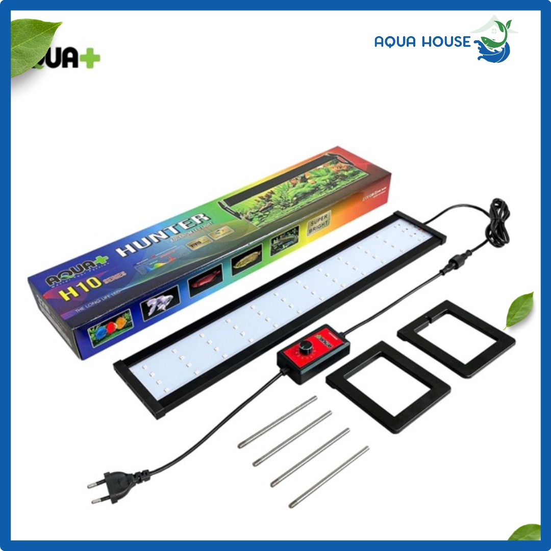 Đèn Máng Bể Cá Aqua Plus Hunter với 11 chế độ màu 10 Trọn bộ phụ kiện Đèn Máng Bể Cá Aquaplus Hunter