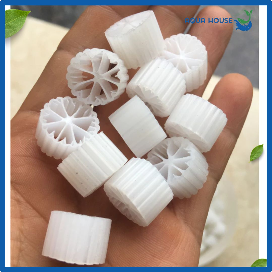 Hạt lọc Kaldnes 1kg Vật liệu lọc Hồ Cá 7 hạt lọc hồ cá vi sinh
