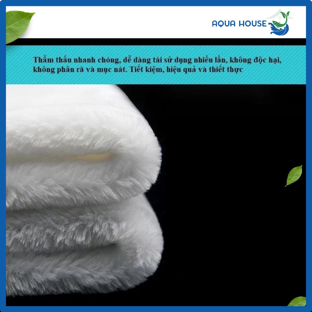 Khăn Lọc Bụi Mịn – Thảm Lọc Cặn Tái Sử Dụng Cho Bể Cá 4 khan loc bui min cho ho ca