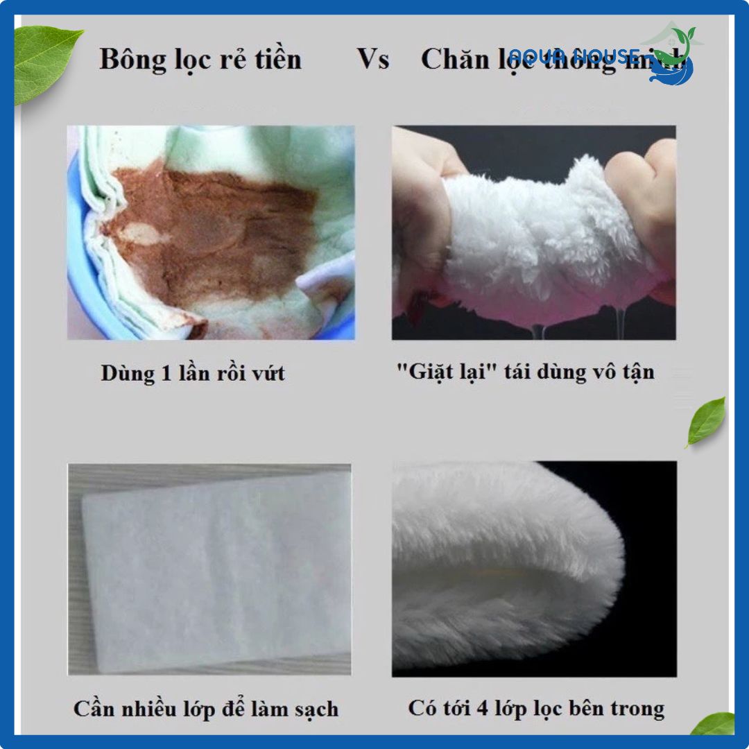Khăn Lọc Bụi Mịn – Thảm Lọc Cặn Tái Sử Dụng Cho Bể Cá 8 khan loc bui min co the tai su dung
