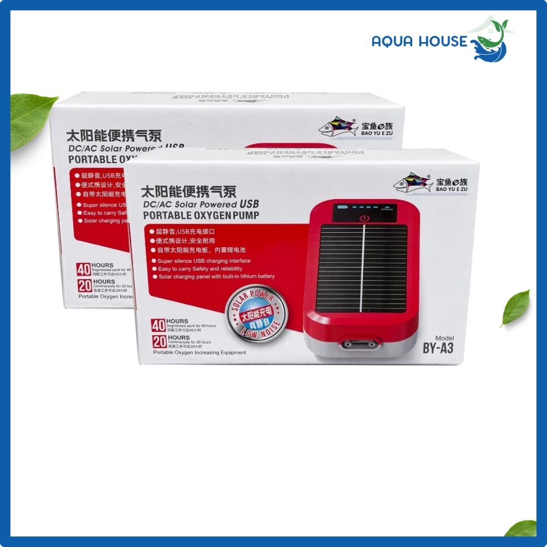 Máy Sủi Oxy Tích Điện Baoyu BY-A3 A5 A6 Tích Hợp Sạc Năng Lượng Mặt Trời 8 Baoyu Sủi Oxy Tích Điện Siêu Êm
