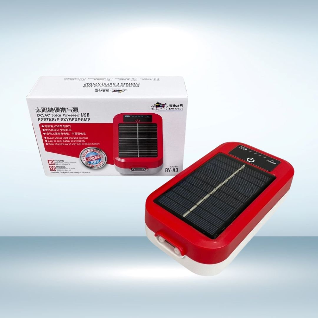 Máy Sủi Oxy Tích Điện Baoyu BY-A3 A5 A6 Tích Hợp Sạc Năng Lượng Mặt Trời 1 Baoyu tích điện năng lượng mặt trời A3