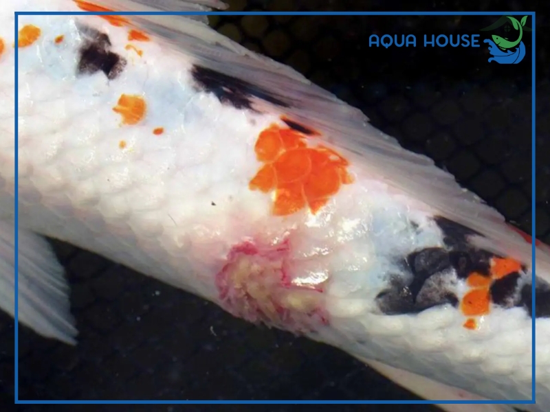 Cách phòng bệnh cá koi bị tróc da