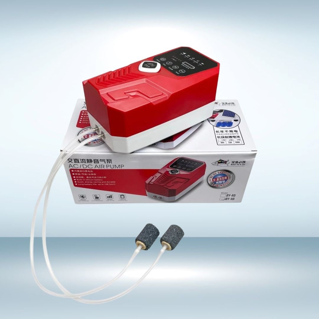 Máy Sủi Oxy Tích Điện Baoyu BY-A3 A5 A6 Tích Hợp Sạc Năng Lượng Mặt Trời 2 máy sủi oxy tích điện baoyu a5 có năng lượng mặt trời