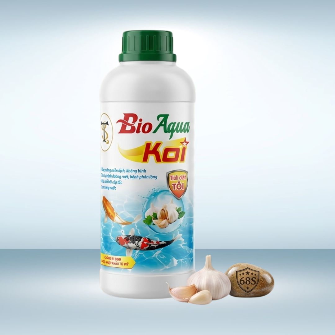 Men Vi Sinh Bio AQUA KOI Tinh Chất Tỏi – Tăng Đề Kháng, Trị Đường Ruột, Làm Trong Nước 1 Men Vi Sinh Bio AQUA KOI Tinh Chất Tỏi – Tăng Đề Kháng, Trị Đường Ruột, Làm Trong Nước