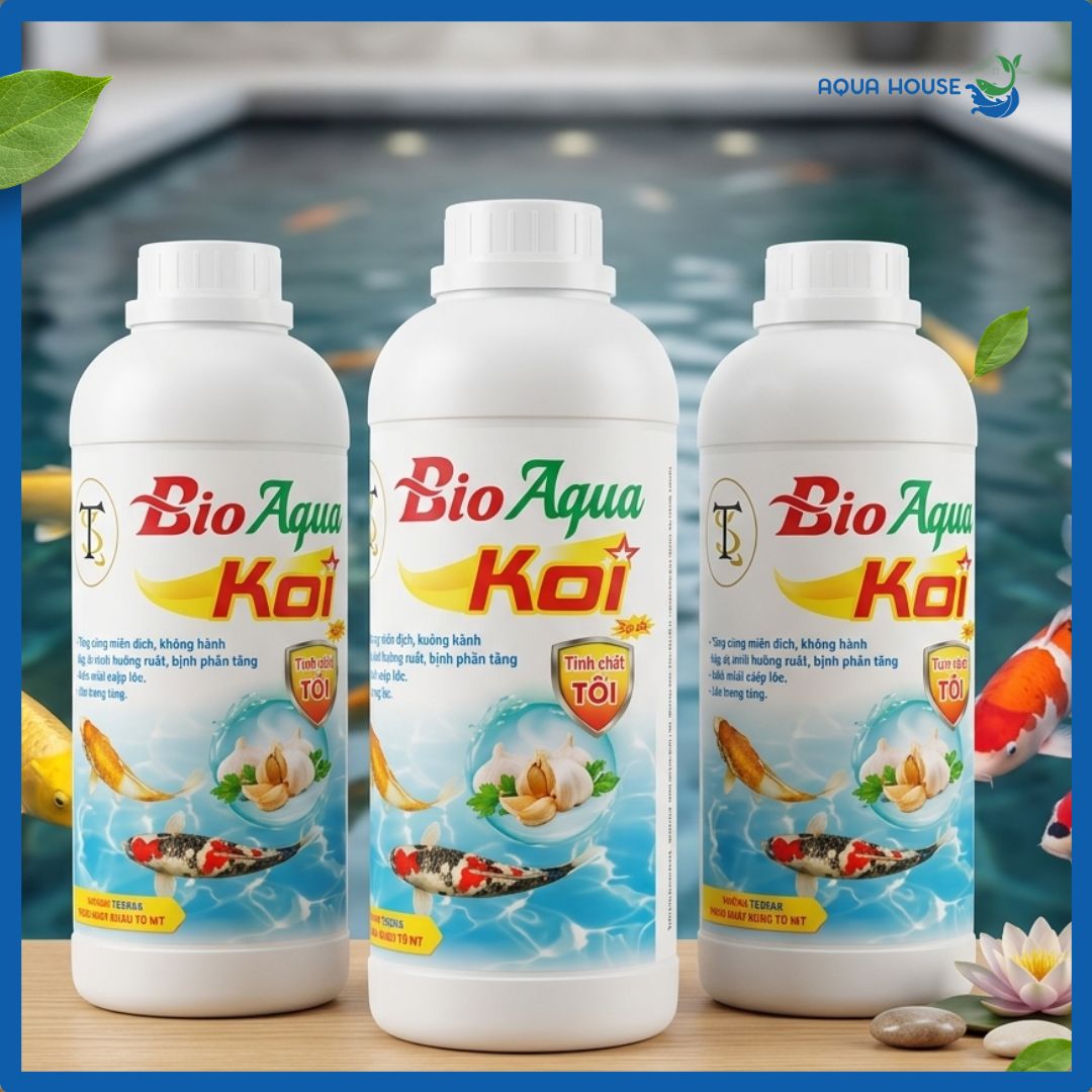 Men Vi Sinh Bio AQUA KOI Tinh Chất Tỏi – Tăng Đề Kháng, Trị Đường Ruột, Làm Trong Nước 4 Vi sinh Bio Aqua với tinh chất tỏi cực tốt cho hệ tiêu hóa của cá