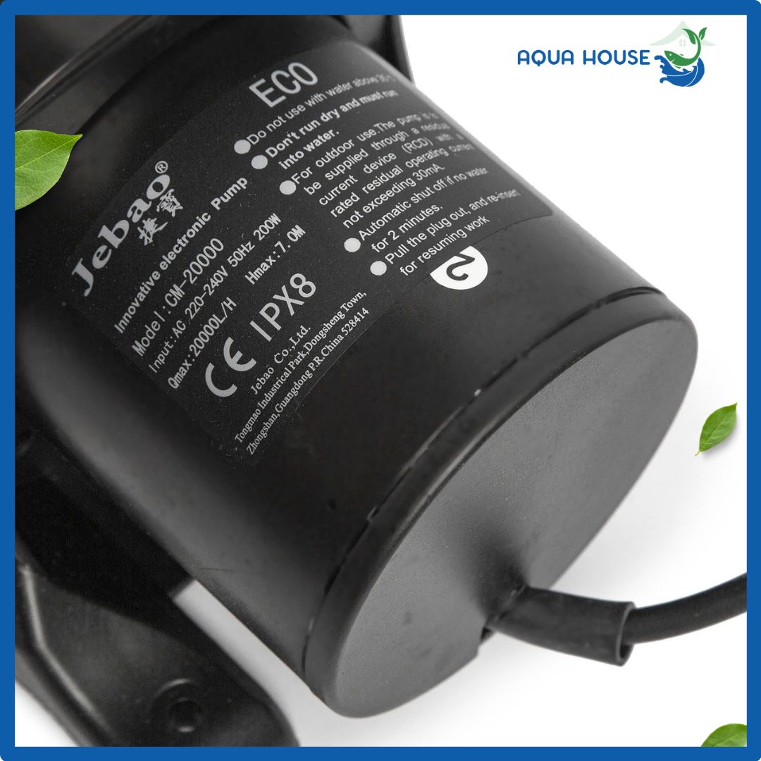 Máy Bơm Jebao CM 13000–20000L/H – Đẩy Mạnh, Chạy Êm 9 thông số máy bơm jebao cm