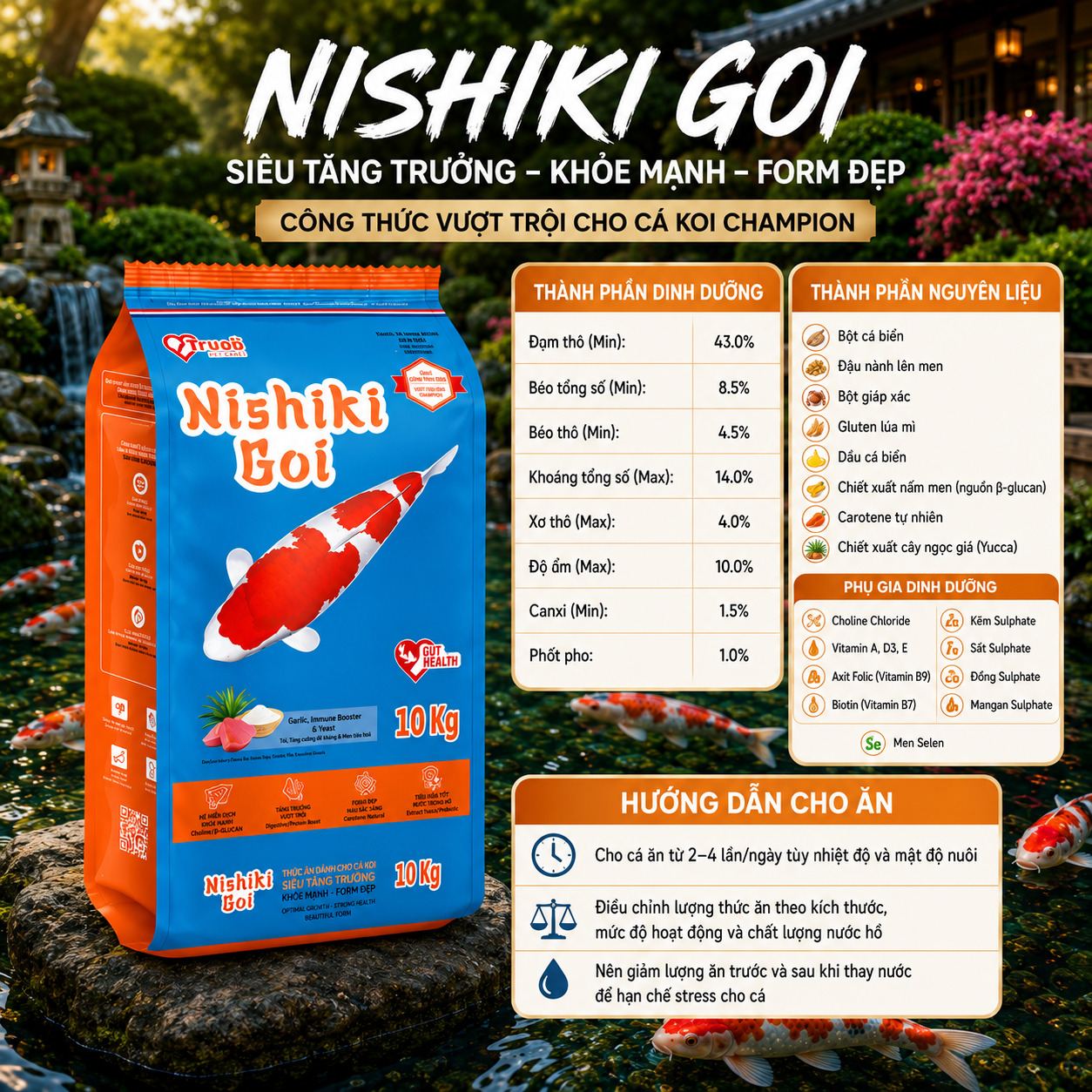Thông tin cám cá koi Nishiki Goi